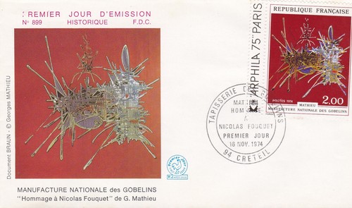 France 1974 fdc tapisserie des - 1974,