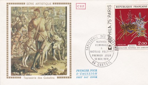 France 1974 fdc tapisserie des - france,